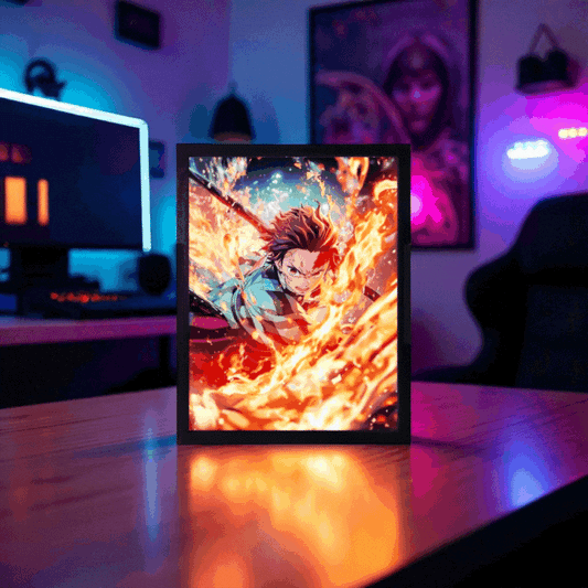 Demon Slayer: Tanjiro Alev Sahnesi Temalı Gece Lambası