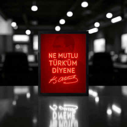 Atatürk: Ne Mutlu Türk’üm Diyene Temalı Gece Lambası