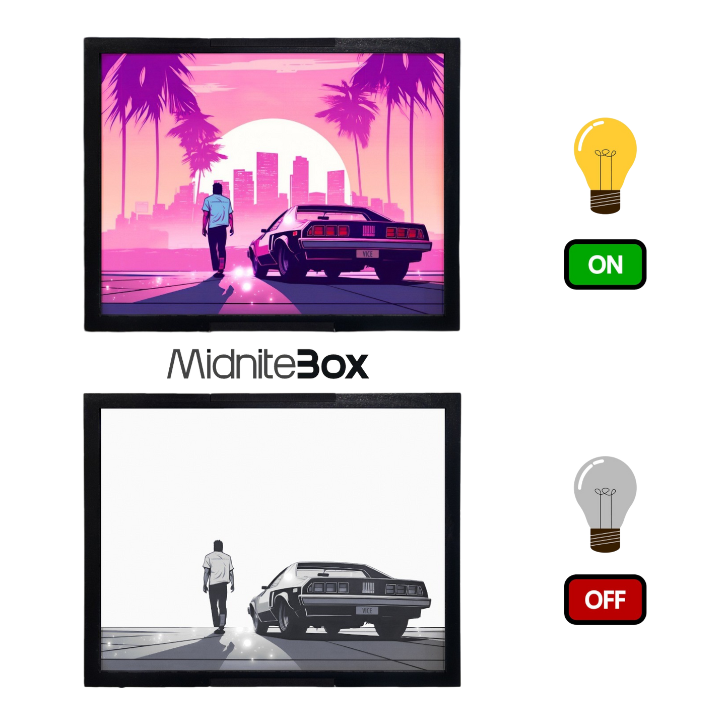 GTA 6 Vice City Temalı Gece Lambası – Neon Drive