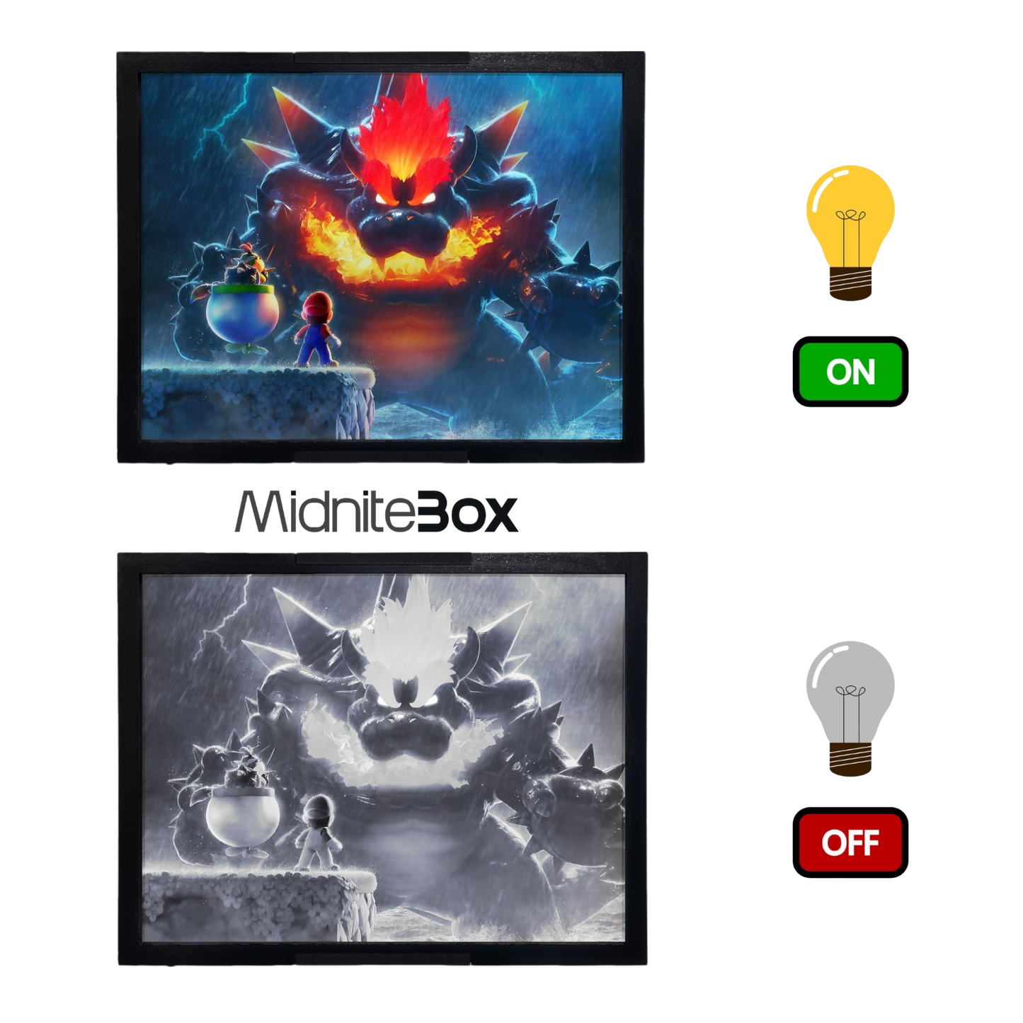 Super Mario vs Bowser temalı LED Gece Lambası